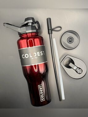 Coldest Bottle Insulated Water Bottle — Glossy Red Limited Edition Drop!